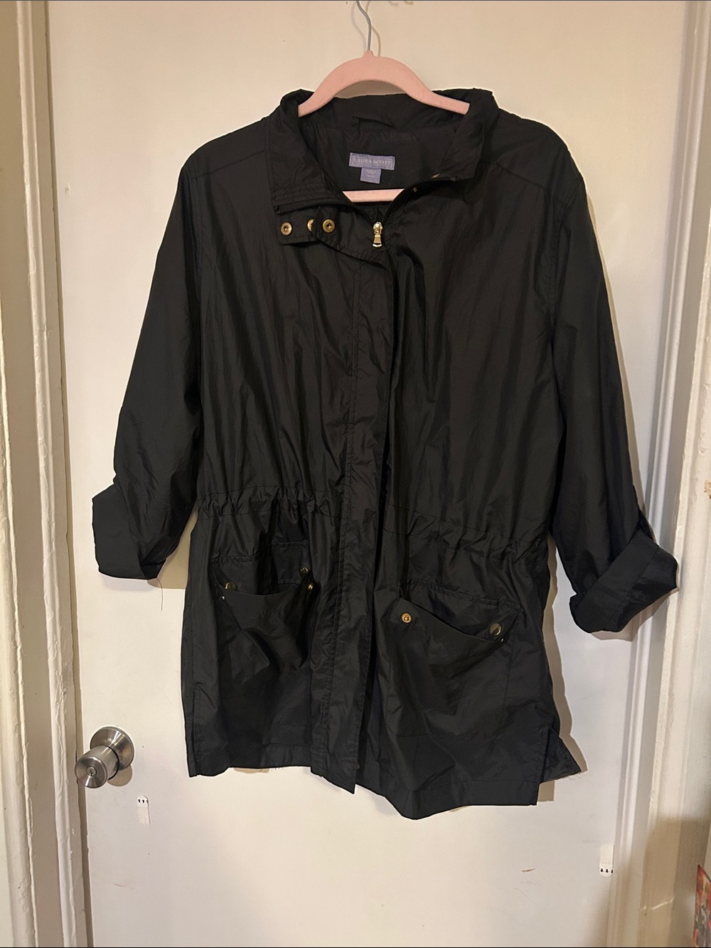 Laura Scott Black Utility Anorak Jacket